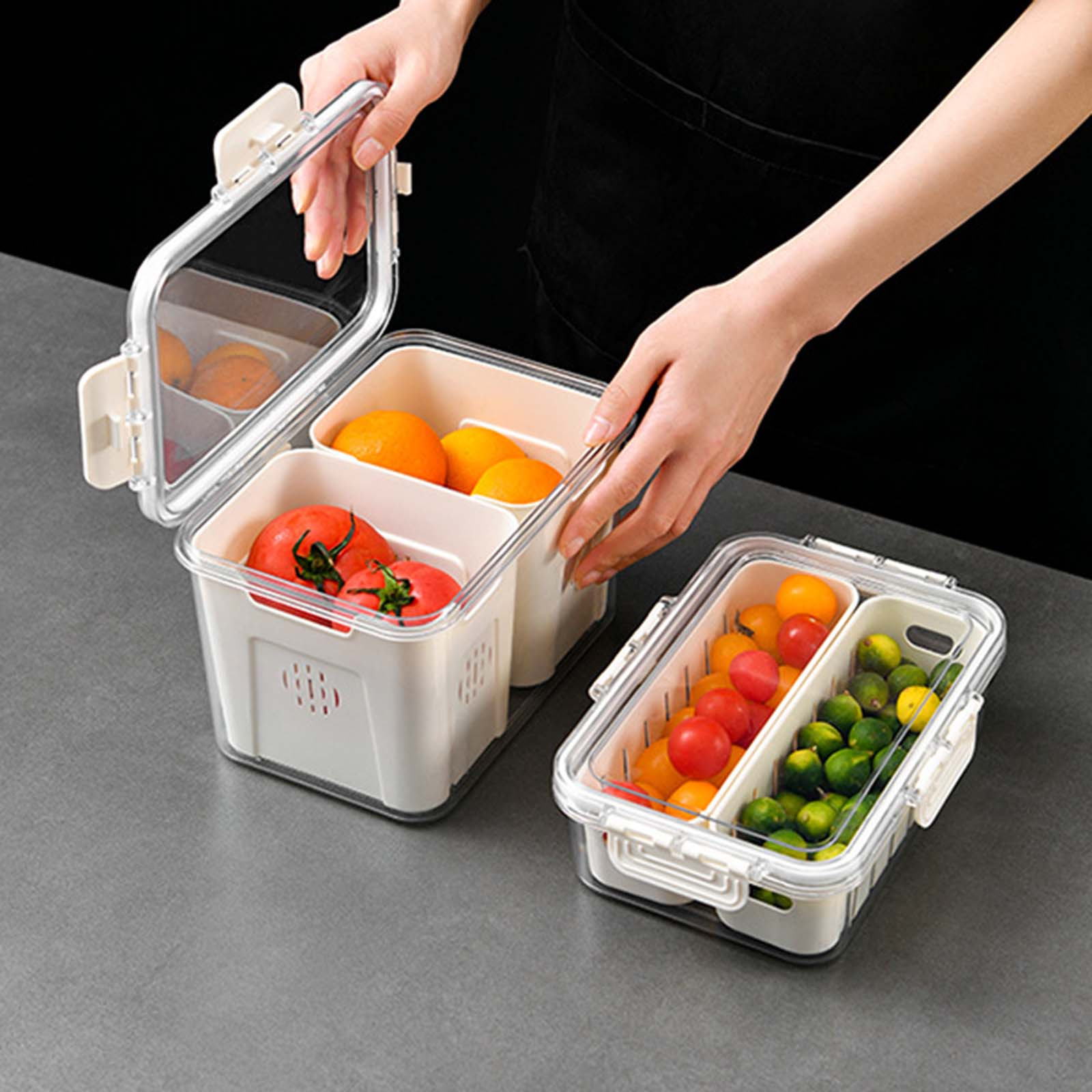 2 Cup Storage Containers with Lids Containers for Food Organizing ...