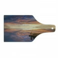 thumbnail image 1 of Fantasy Cutting Board, Imaginary World Man Shipping on His Boat Rowing Fluffy Clouds Endless View Image, Tempered Glass Cutting and Serving Board, Wine Bottle Shape, Multicolor, by Ambesonne, 1 of 1