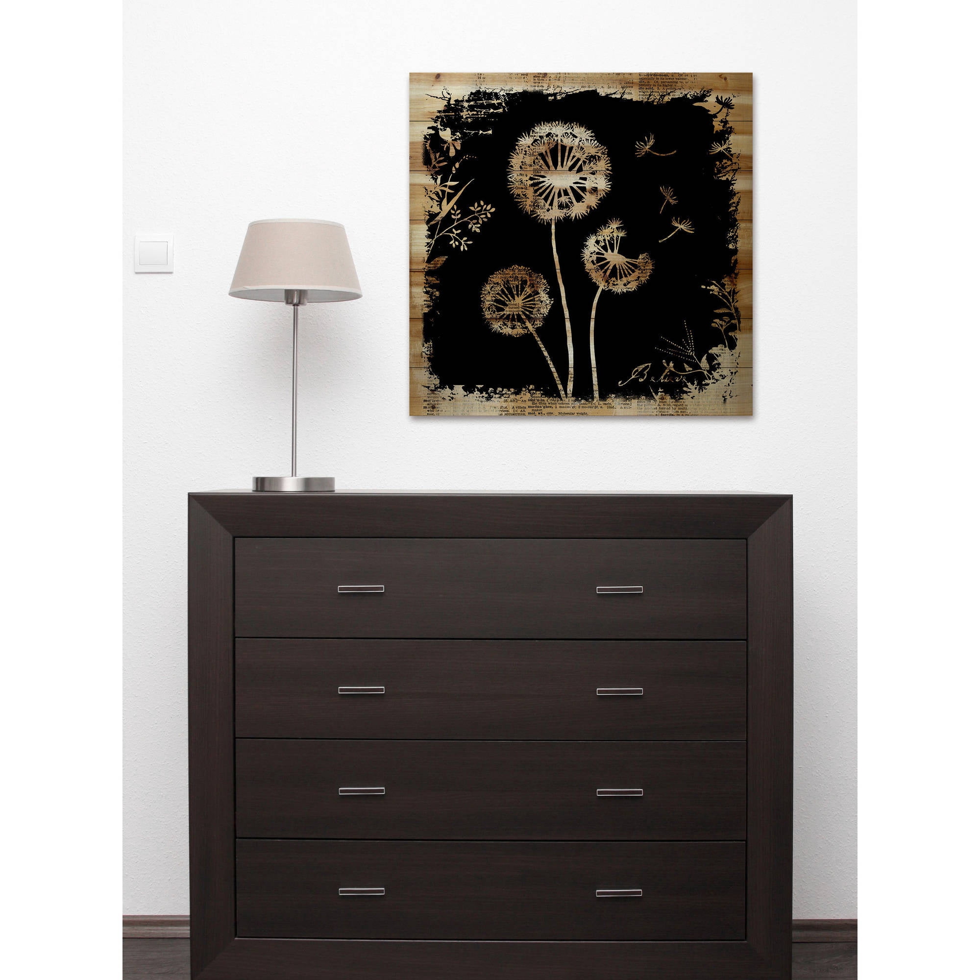Marmont Hill "Believe Dandies" by Vicki Butler Painting Print on Natural Pine Wood