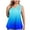 Blue, variant on Aofany Plus Size Tank Tops for Women Flowy V Neck Women Shirts Loose Fit Summer Sleeveless Gradient Tops