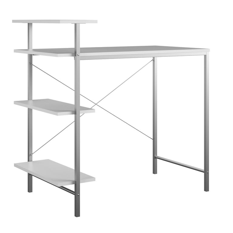 Mainstays Side Storage Desk White Walmart