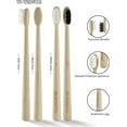 thumbnail image 2 of wqlpp-Soft Toothbrushes for Adults Wooden Natural Toothbrushes Bristle Organic Eco Friendly Travel Size Set (10pack), 2 of 4