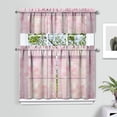 thumbnail image 2 of Kitchen Curtains and Valance Set 36 Inch Tier Pioneer Colorful Floral 3 Pieces Set Dining Room Small Curtain Drapes Cafe Curtains Valance for Home Decor Rod Pocket, 2 of 6