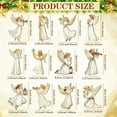 thumbnail image 3 of 2D 12 Piece Set Of Victorian Style Angel Wooden Decorations, Traditional Holiday Home Window Hanging Ornaments, 12 Piece Angel Hanging Decorations For Home Window And Wall Decor, 3 of 7