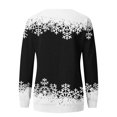 thumbnail image 4 of Women's Christmas Printed Round Neck Sweatshirt, Long Sleeve Casual Pullover Top, Raglan Sleeve Holiday Graphic Fall Winter Clothes,Black,3XL, 4 of 7