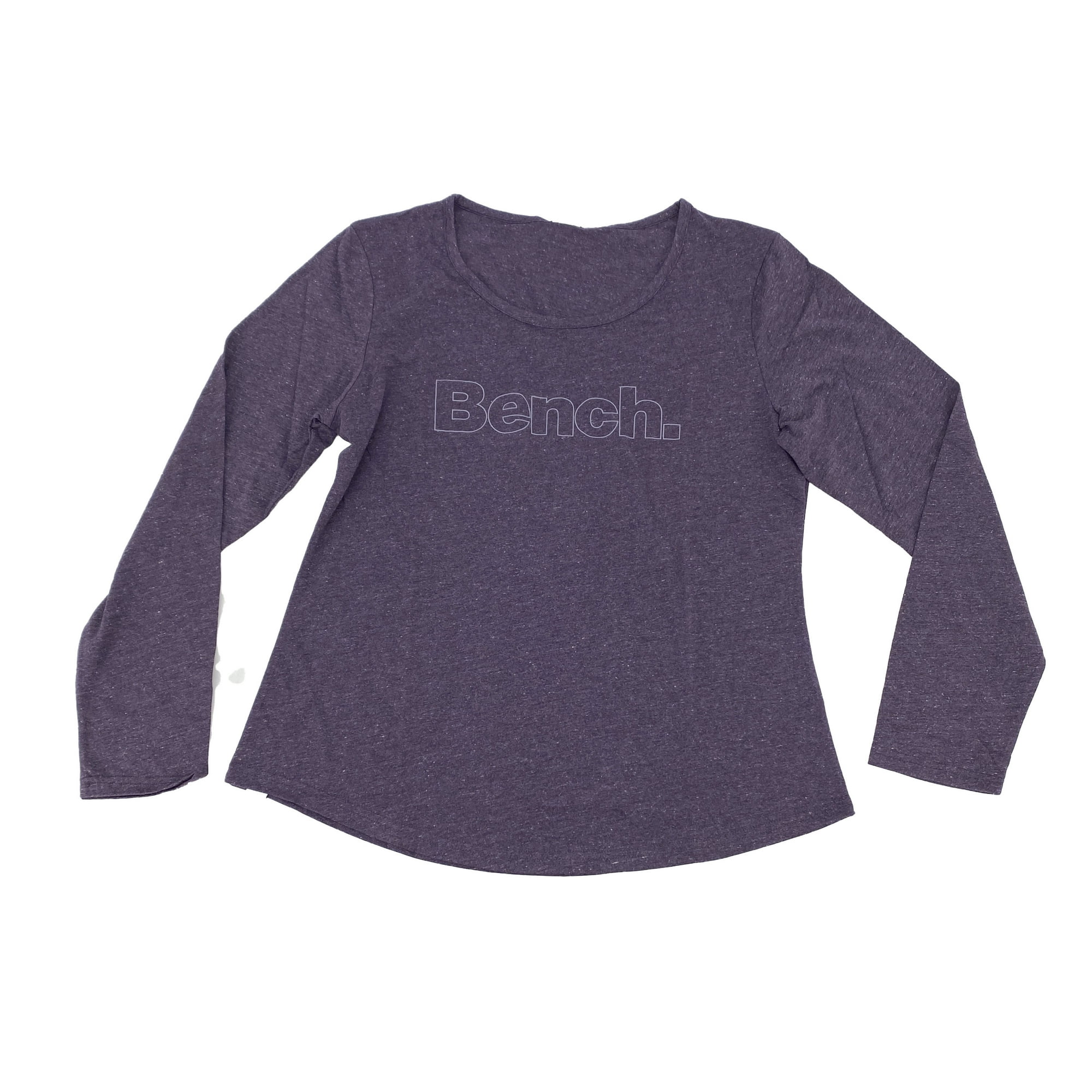 Bench Women s X Large Classic Long Sleeve T Shirt with Bench Logo Purple