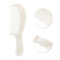 thumbnail image 3 of Unique Bargains Durable Marble Texture Large Tooth Comb 1 Pc White, 3 of 6