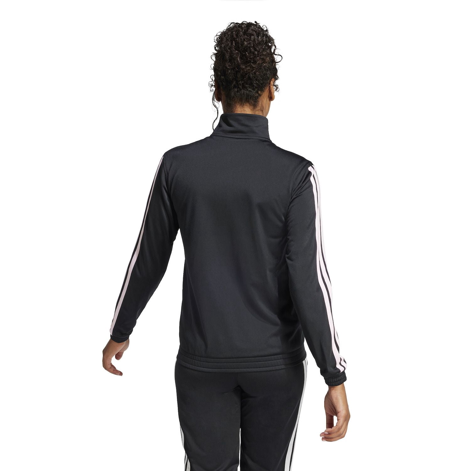 Women's adidas Tricot 3-Stripes Track Top Color: Clear Pink Size: X LARGE