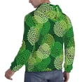 thumbnail image 6 of Lsque Green Flower Pattern Casual Men's Hoodie,Hooded Sweatshirt with Kangaroo Pocket,Pullover Hoodie-Medium, 6 of 7