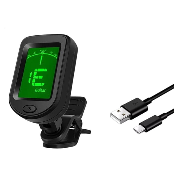 Guitar Tuners Clip On, Guitar Tuner, Digital Guitar Tuner with LCD Display for Guitar, Bass, Violin, Stringed Instrument