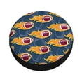 thumbnail image 3 of Gaeub Burning Rugby Balls 14-17in Tire Cover, Spare Tire Cover, for Camper Caravan, Trailer, Car, Truck, SUV, Jeep - 17 inch, 3 of 9