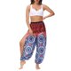thumbnail image 5 of Txlixc Pantalones de entrenamiento para mujer, estampado digital bohemio, pantalones de yoga sueltos con lado dividido Txlixc Estilo de ocio, 5 of 9