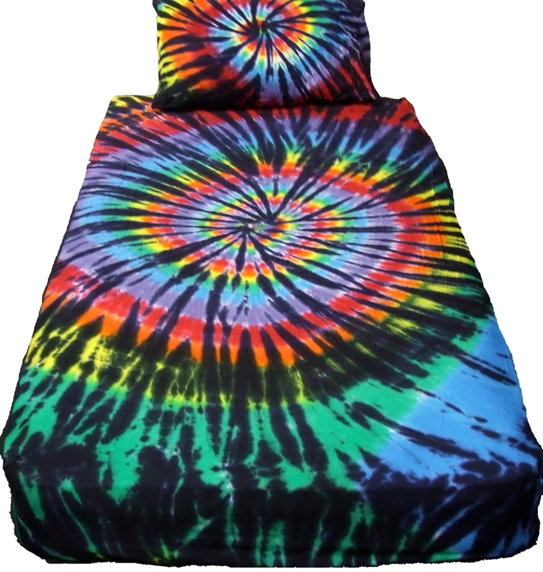 Stained Glass Spiral Bedding Tie Dye Sheet Set Queen Walmart Com Walmart Com