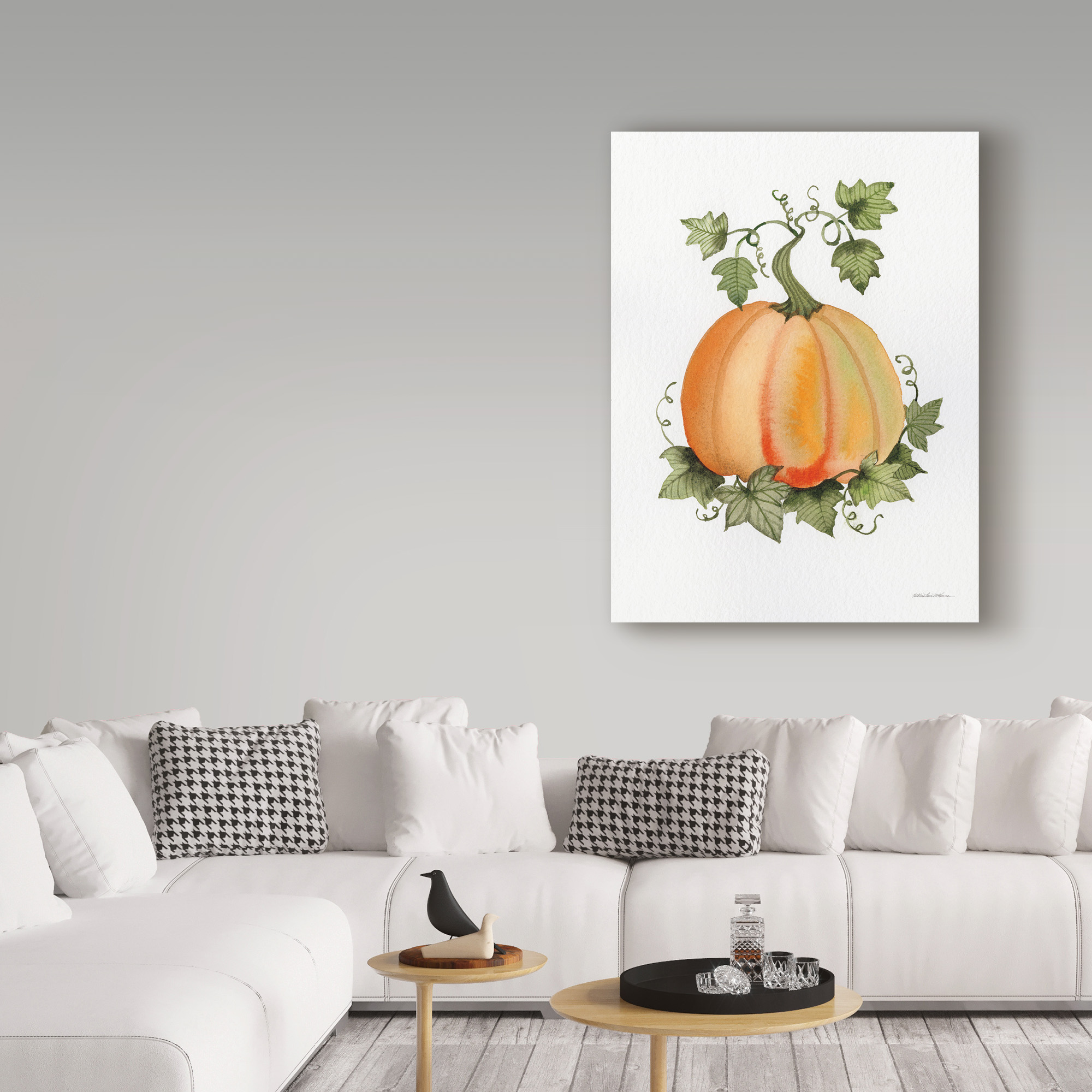 Trademark Fine Art 'Pumpkin and Vines II' Canvas Art by Kathleen Parr McKenna