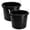 Black, variant on Homz 18 Gal Plastic Open Storage Round Utility Tub with Handles, (2 Pack)
