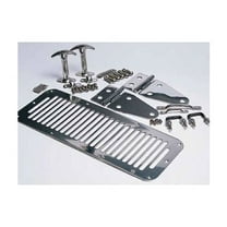 Rampage by RealTruck Complete Hood Kit | Includes: Hood Stops, Hinges, Vent, Footman Loop & Windshield Tie Downs, Black | 7699 | Compatible with 1978 - 1995 Jeep CJ & Wrangler YJ