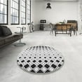 thumbnail image 3 of Ahgly Company Indoor Round Patterned Platinum Gray Area Rugs, 6' Round, 3 of 6