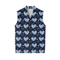 thumbnail image 6 of Resicozy Mens Valentines Knit Sweater Vest Sleeveless Button Down V Neck Tops 2026 Spring Casual Loose Printed Basic Vests Blue L, 6 of 6