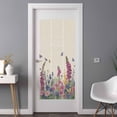 thumbnail image 2 of Watercolor Flowers Window Privacy Film, Retro Botanical Blooms Floral Butterfly Static Cling UV Sun Blocking Tint Film Heat Control Windows Films for Bedroom Bathroom, Window Stickers 35.4"x78.7", 2 of 7