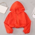 thumbnail image 2 of Chaqueta Ligera de Verano Color Sólido de las Niñas con Capucha de Moda Y Versátil para Niños Chaqueta Ligera, 2 of 8