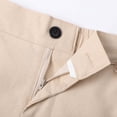 thumbnail image 4 of OSOLU Men's Solid Color Summer Beach Button Pocket Elastic Waist Breathable Shorts Fashionable Classic Leisure Active Athletic Casual Bottoms, 4 of 8