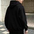 thumbnail image 4 of Yaoyar Men's Halloween Print Hooded Long Sleeve Sweatshirt, Casual Pullover Top with Spooky Graphic for Fall Festive Wear, 4 of 4