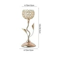 thumbnail image 4 of Cheapark Exquisite Crystal Flower Candle Holder With Gold Base - Elegant Gift Romantic Decor For Home Any Space Valentine's Day Per fect, 4 of 6