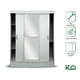 thumbnail image 2 of Armario Closet Moderno Con Espejo 3 Puertas 2 Cajones Blanco Kingsman Moderno, 2 of 8