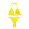 thumbnail image 6 of REORIAFEE Womens Two Piece Swimsuit Vintage Swimwear Split Swimwear Two Piece Set Yellow M, 6 of 6