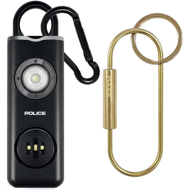 Llavero de alarma personal POLICE, 130 dB, sirena, linterna LED