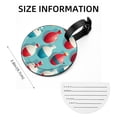 thumbnail image 5 of Bowling 2pcs PU Leather Round Bag Tags with Privacy Cover and Name ID Tag - Suitcase Tags for Travel Luggage, Handbags, Backpacks, School Bags, 5 of 6