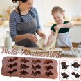thumbnail image 2 of Cartoon Pattern Silicone Ice Mold Candy Chocolate Cake Baking Mold, 2 of 9