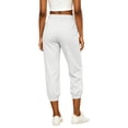 thumbnail image 7 of Guluxicc Women's Linen Gym Pants with Pockets Elastic High Waist Athletic Trousers for Everyday Workout Running, 7 of 7