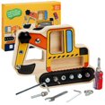 thumbnail image 1 of Montessori Toy Screwdriver Set Wooden Screwdriver Board Kids Toys Fun Excavator Busy Screwdriver Set Learning Basic Skil, 1 of 6