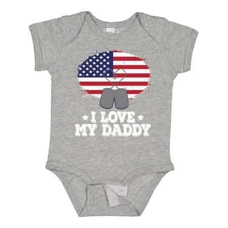 

Inktastic I Love My Daddy Military Son Daughter Gift Baby Boy or Baby Girl Bodysuit
