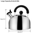 thumbnail image 2 of Tea Kettle Stovetop Whistling Tea Pot, Stainless Steel Tea Kettles Tea Pots For Stove Top, 4.3Qt(4-L, 2 of 5