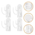 thumbnail image 1 of OULII 4 Pcs Over Door Storage Hooks White ABS Plastic Hangers for General Household Users, 1 of 8