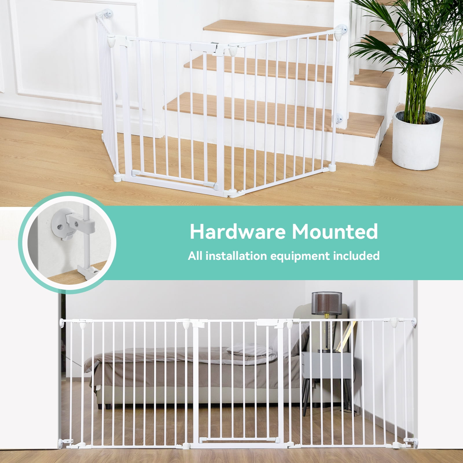 Baby Gate Baby Safety Gate 3Panels 80