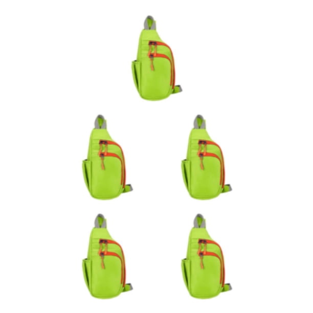 Qarigey Bolsa de pecho ligera para hombres Versatilidad y elegante Bolsa de un solo hombro Bolsas de pecho para mujeres Hombres verde claro Type2 NO2