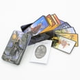 thumbnail image 1 of Waite-Juego de cartas de Tarot con caja de hierro, juego de mesa de cartas completo en inglés, tarjeta de oráculo bronceada, Manual de papel Retro, 1 of 5