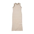 thumbnail image 5 of DHFJKG Summer Dresses For Women Maxi Dress Casual Striped Knit Bodycon Side Slit Sleeveless Beach Vacation Sundress Slim Fit Stylish Dresses, 5 of 5