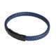 thumbnail image 3 of Pulsera Geoffrey Beene de cuero trenzado para hombre, 21 cm, color azul, 3 of 7