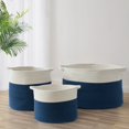 thumbnail image 4 of Extra Large Cotton Rope Storage Basket Bin with Handles, 24"L x 24"W x 15"H, Baby Nursery Laundry Basket Hamper, Toy Storage Basket, 4 of 6