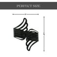 thumbnail image 3 of Set of 2 Metal Wings Curtain Tiebacks – Elegant and Durable Design – Black, 3 of 5