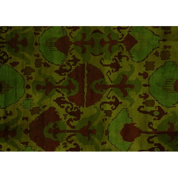 Ahgly Company Machine Washable Indoor Rectangle Persian Yellow Bohemian Area Rugs, 3' x 5'