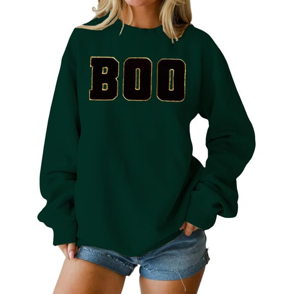 Certgust Sweatshirt Women Under $10 Womens Autumn Long Sleeve T Shirt with Print Loose Plus Size Top for Casual Everyday Wear