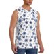 thumbnail image 2 of Balery blue Snowflake Prints Camisetas sin mangas para hombre, absorbe la humedad y protege contra el mal olor.-3X-Large, 2 of 7