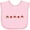 AD-Pink, variant on Inktastic Sock Monkey Heart Border Boys or Girls Baby Bib