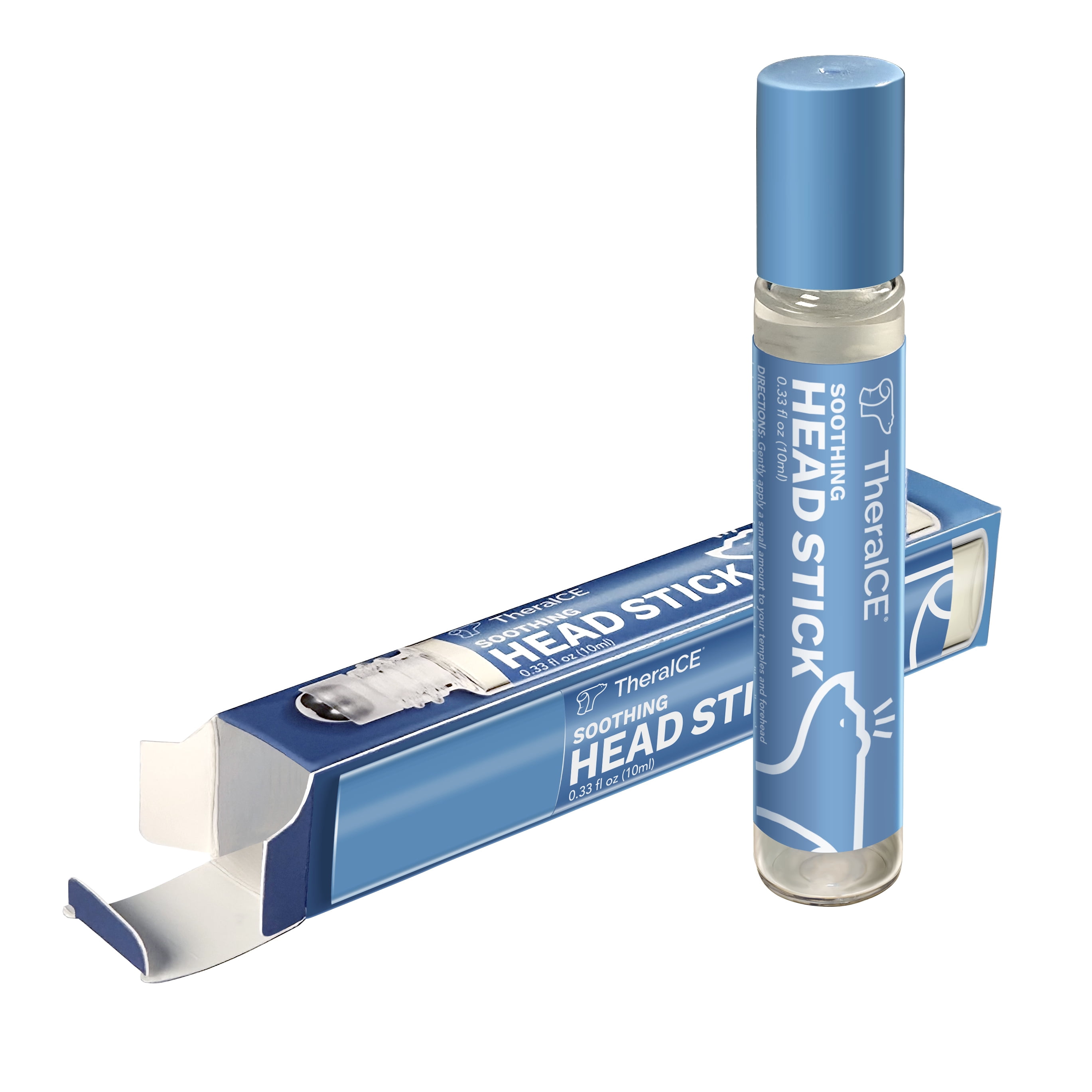 (20 pack) TheraICE Soothing Head Stick Essential Oil Roll on Aromatherapy, 10 ml (.33 fl oz)