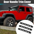 thumbnail image 2 of 3 Pcs Black Door Handle Insert Strip Trim Covers for 2007-2018 for Jeep Wrangler 2-Door, 2 of 6